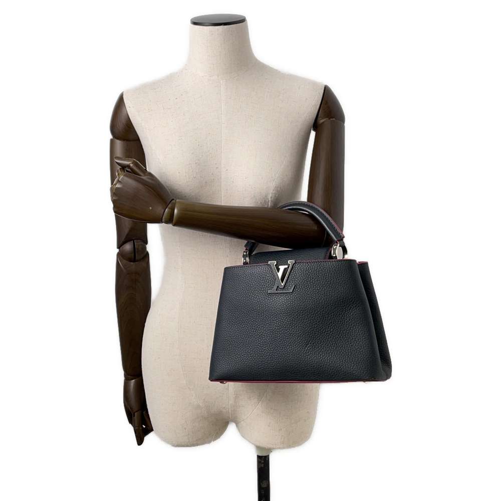 LOUIS VUITTON Capucines Cobalt/FuchsiaM94517 Taurillon Leather Size BB