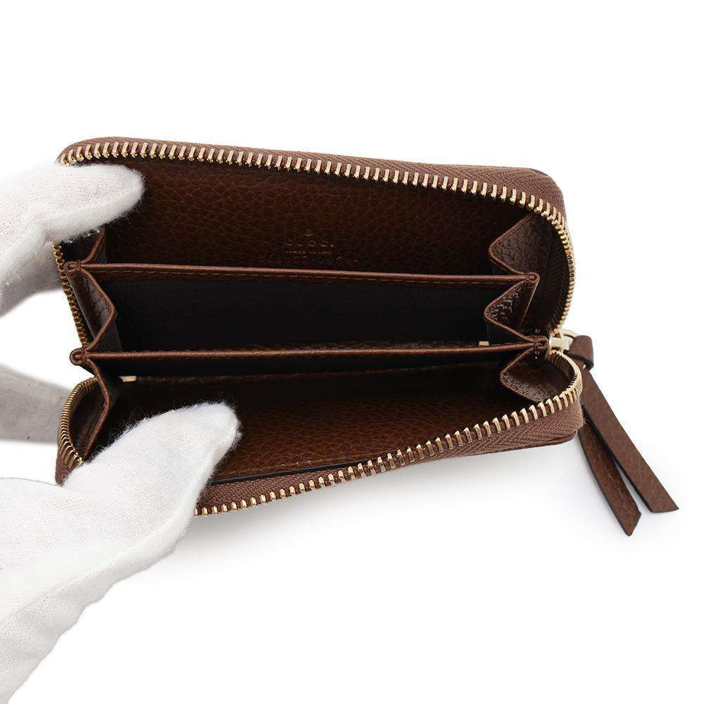 GUCCI Swing Coin purse Brown368877 Leather