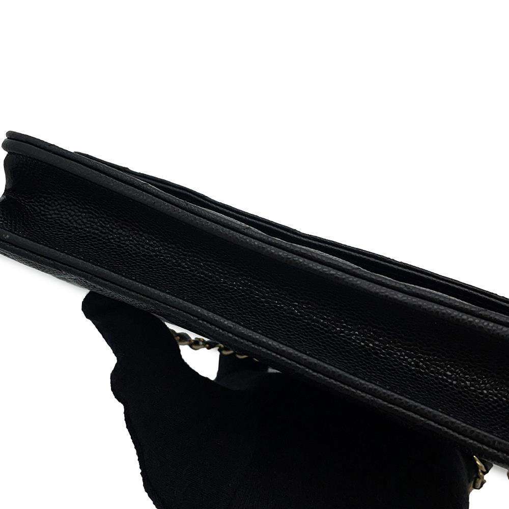 CHANEL Matelasse Chain wallet BlackAP3745 Caviar Leather