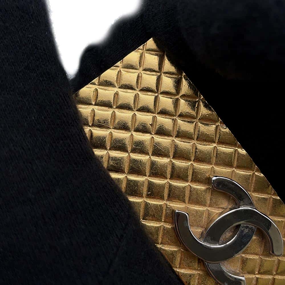 CHANEL CC Logo Valletta Gold/Silver Metal