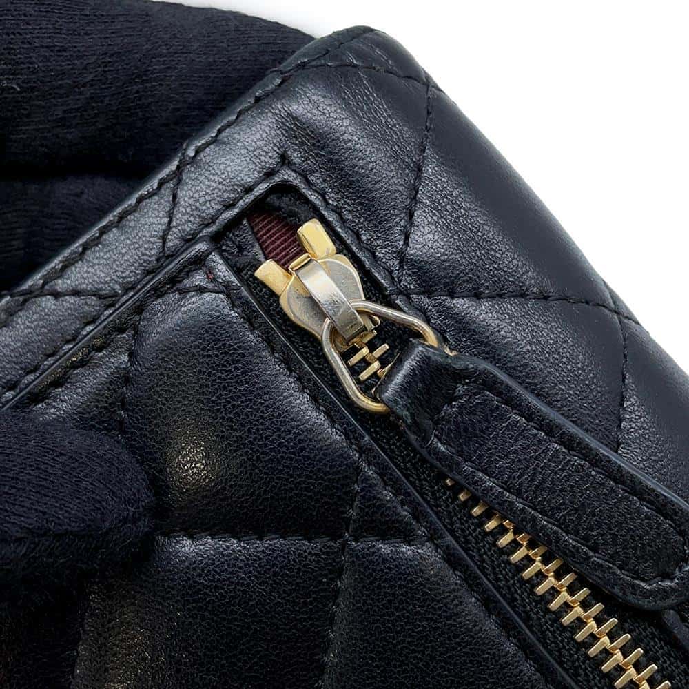 CHANEL Matelasse compact wallet BlackA82288 Lambskin