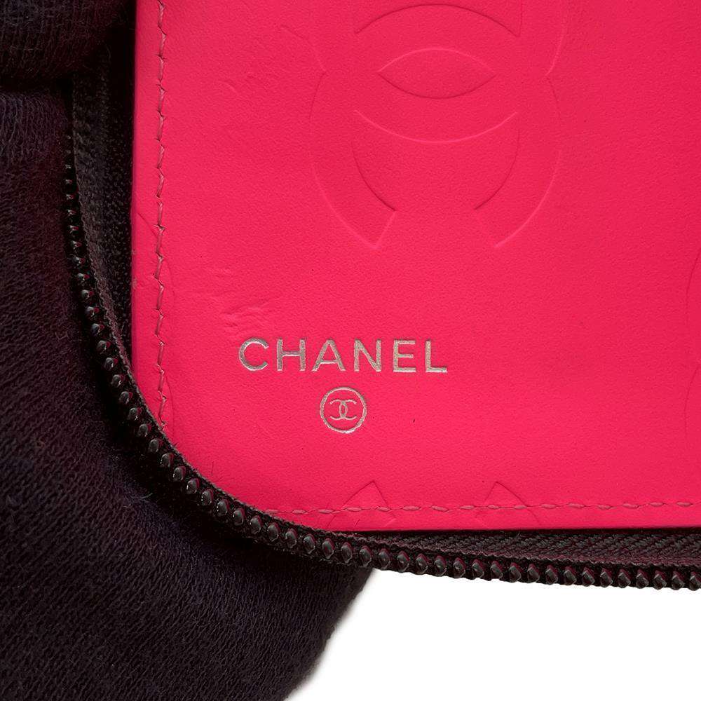 CHANEL Cambon Line Zip Around Long Cloth BlackA48660 Lambskin