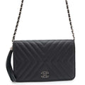 CHANEL V Stitch Chain wallet BlackA84444 Calf Leather