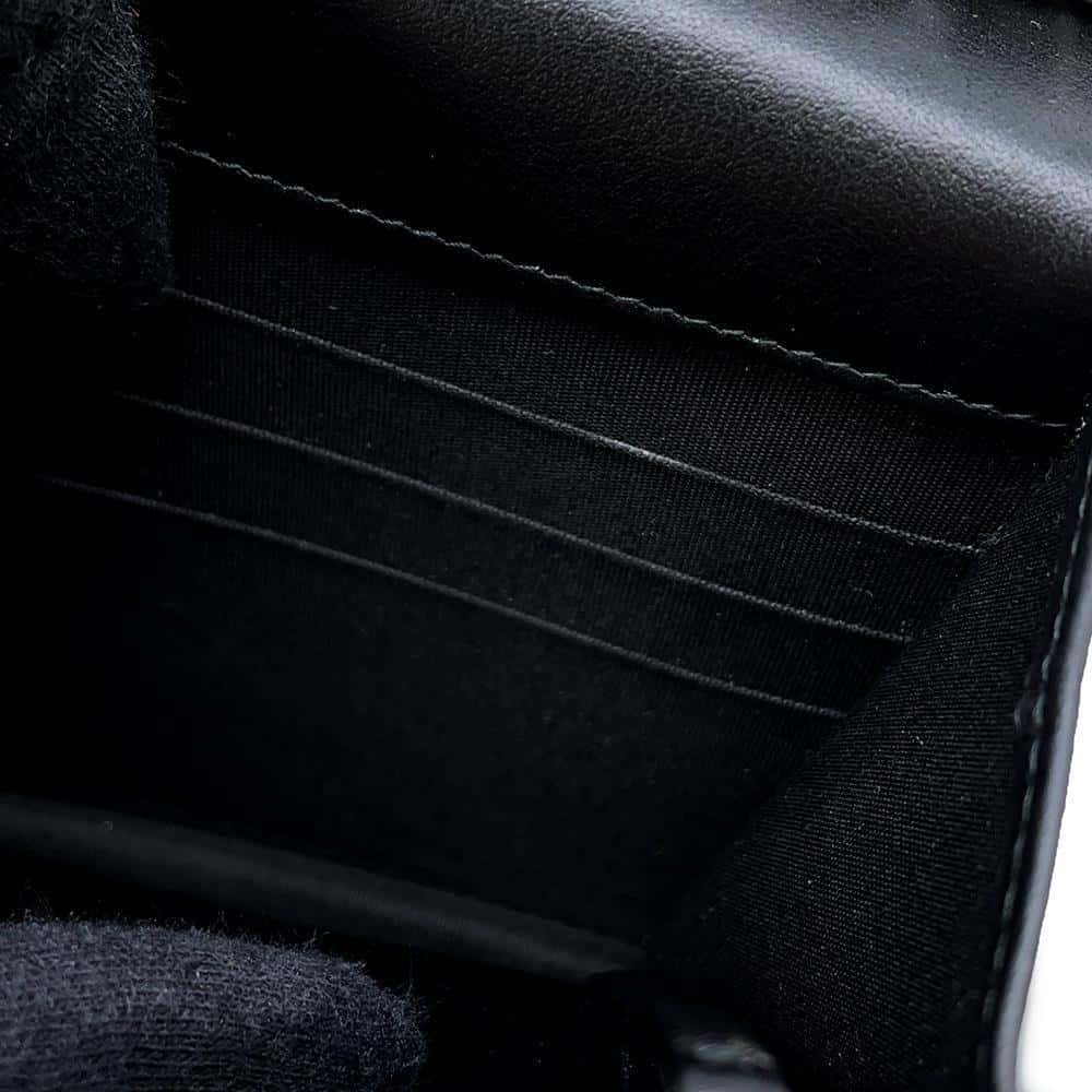 CHANEL V Stitch Chain wallet BlackA84444 Calf Leather