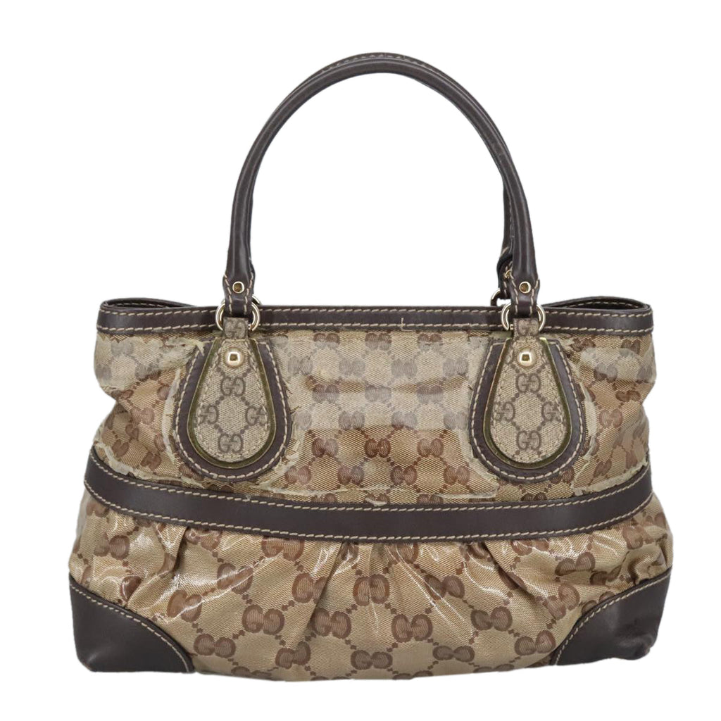 GUCCI GG Crystal Tote Bag Gold Beige 223964 100354