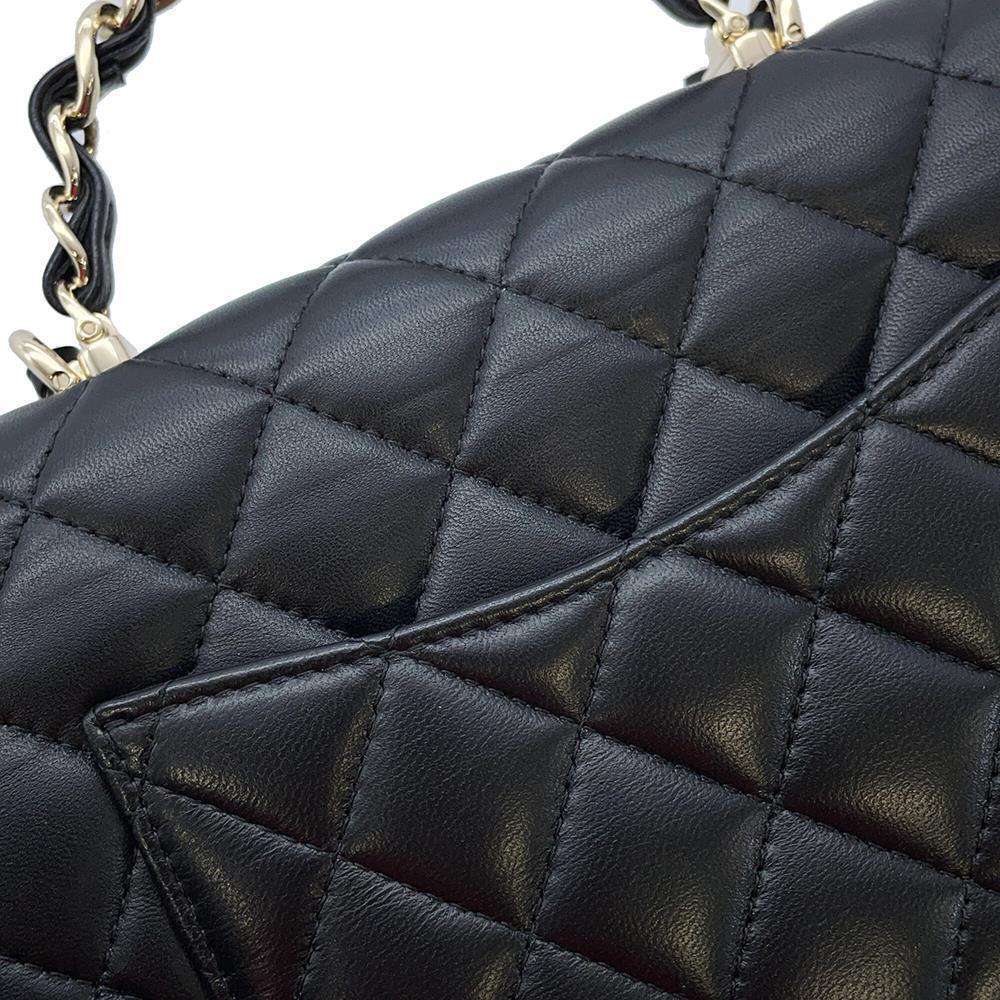 CHANEL Top handle Matelasse 2way Chain Shoulder BlackAS2431 Lambskin