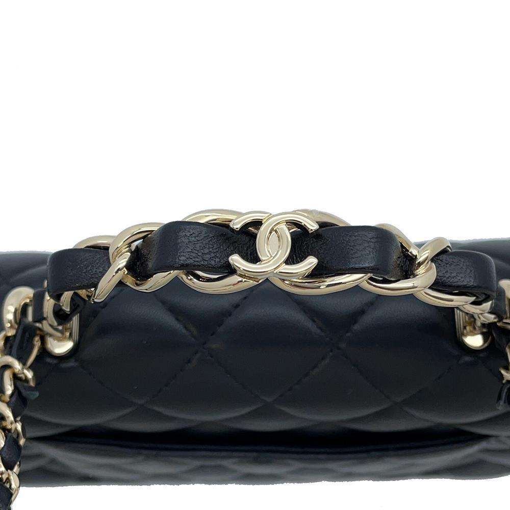CHANEL Top handle Matelasse 2way Chain Shoulder BlackAS2431 Lambskin