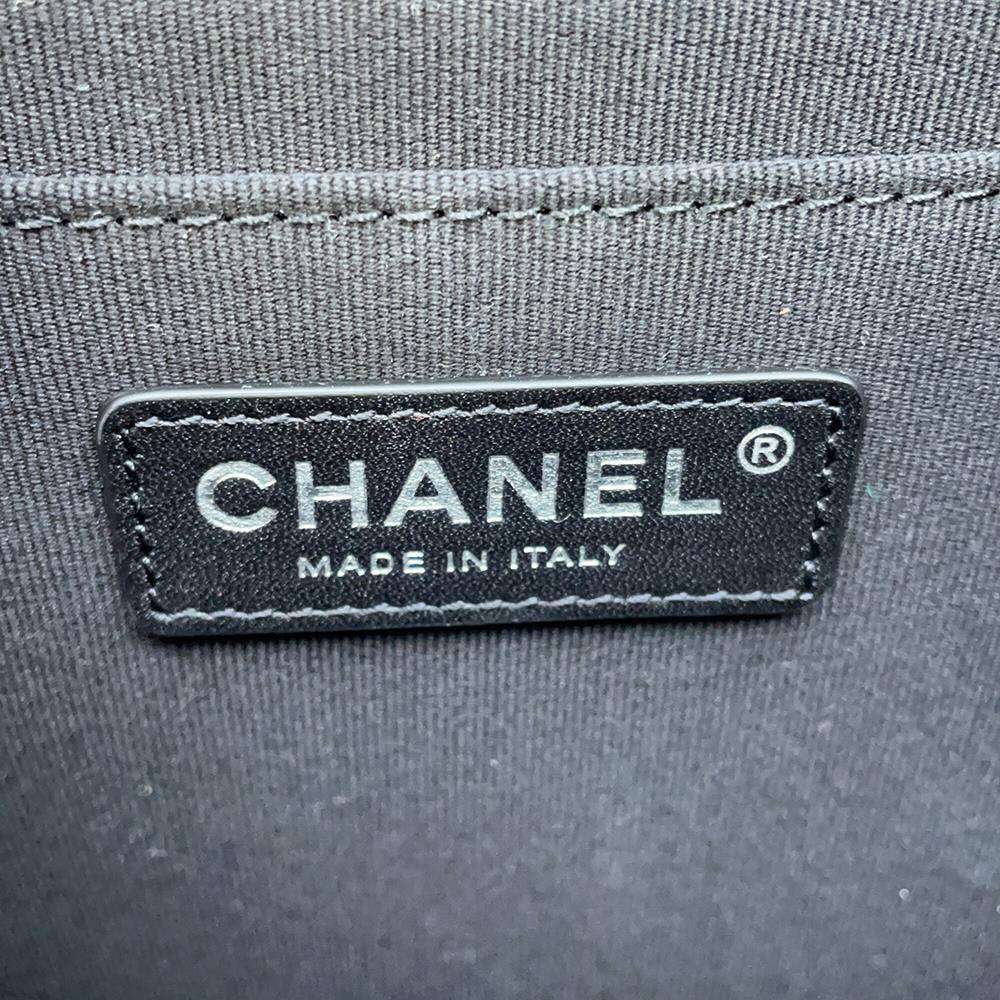 CHANEL Matelasse Flap Bag BlackAS4051 Shiny Calf Leather Size 27