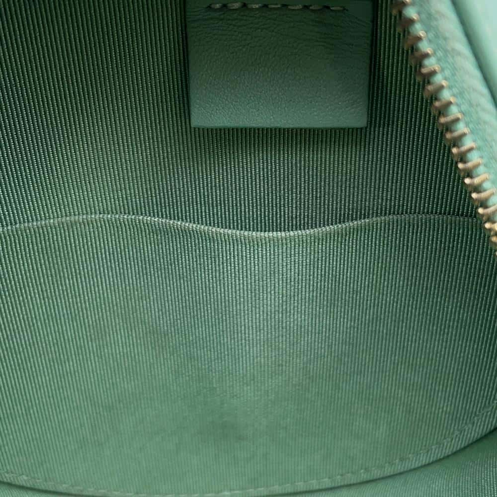 CHANEL Round Shoulder Bag Light GreenA70657 Lambskin
