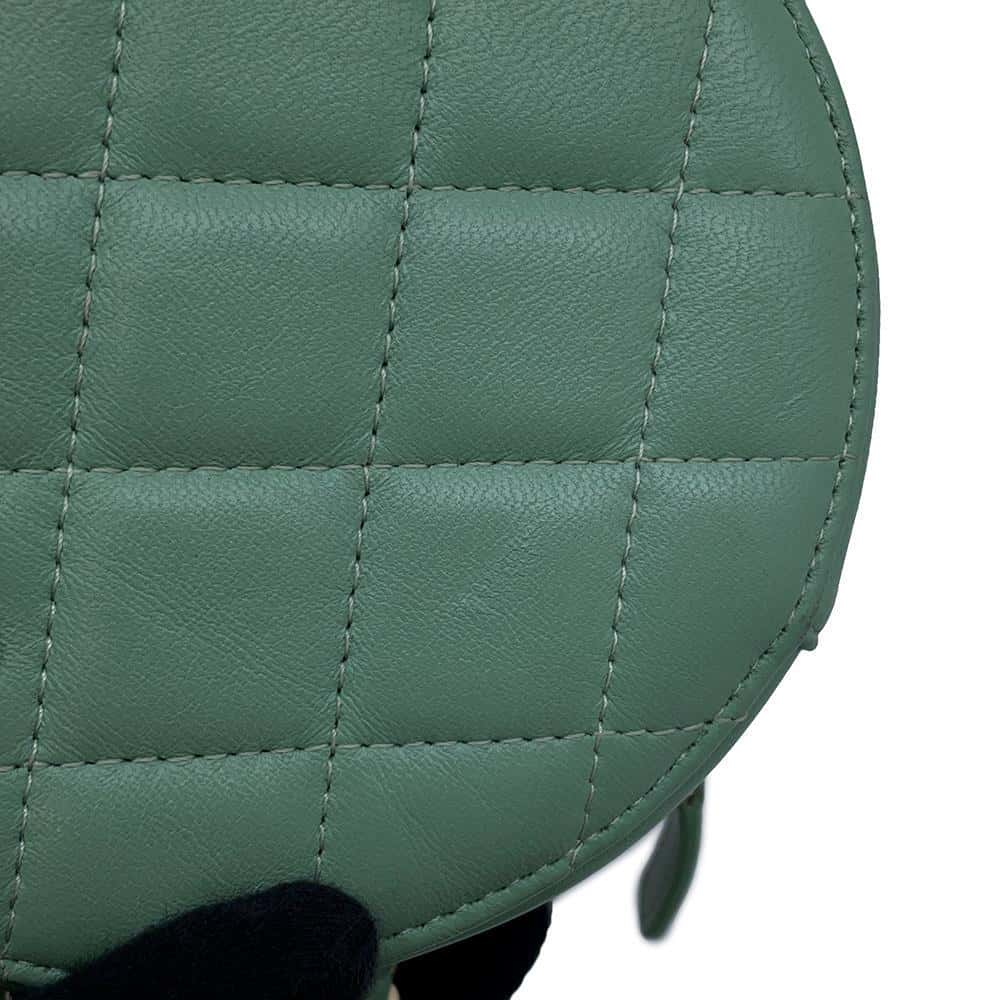 CHANEL Round Shoulder Bag Light GreenA70657 Lambskin