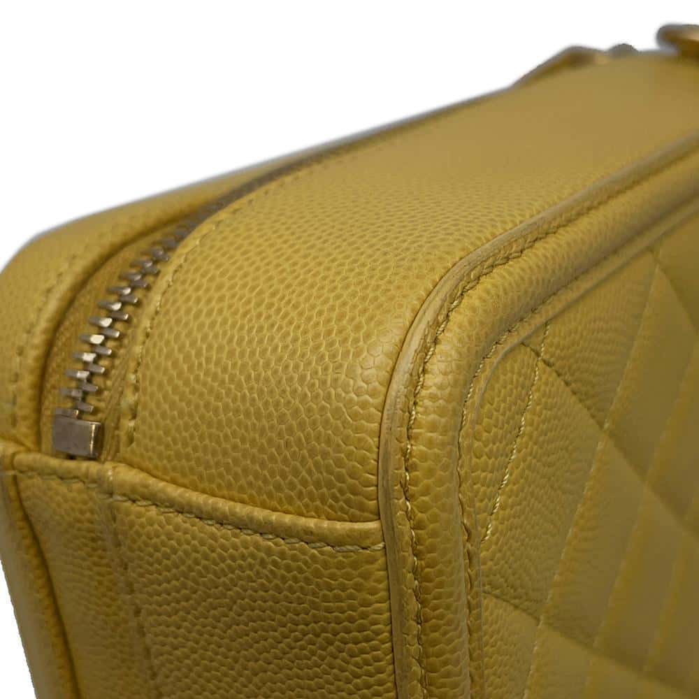 CHANEL CCFiligree  ChainShoulder YellowAS0988 Caviar Leather