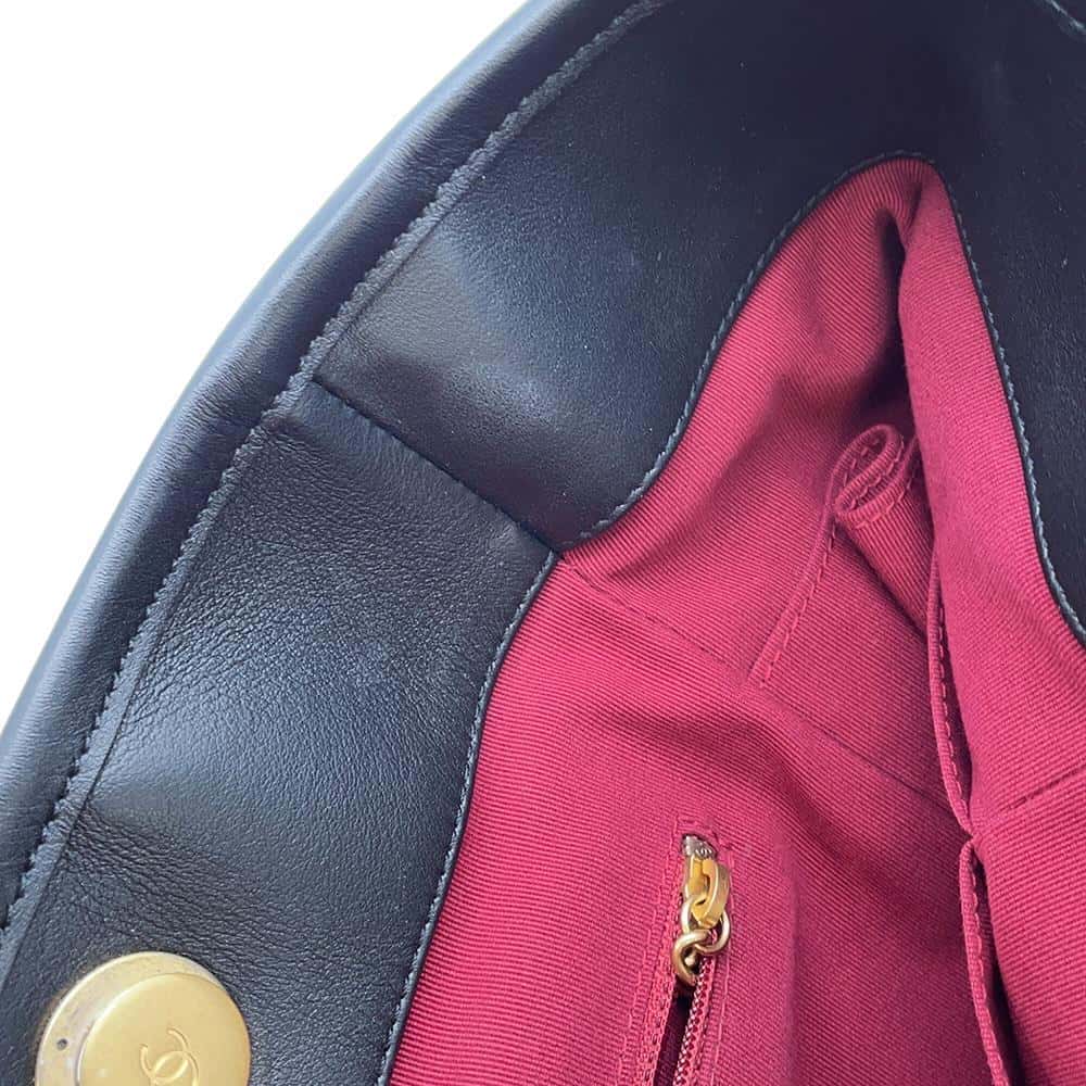 CHANEL Deauville embossed tote BlackAS3257 Lambskin Size Large
