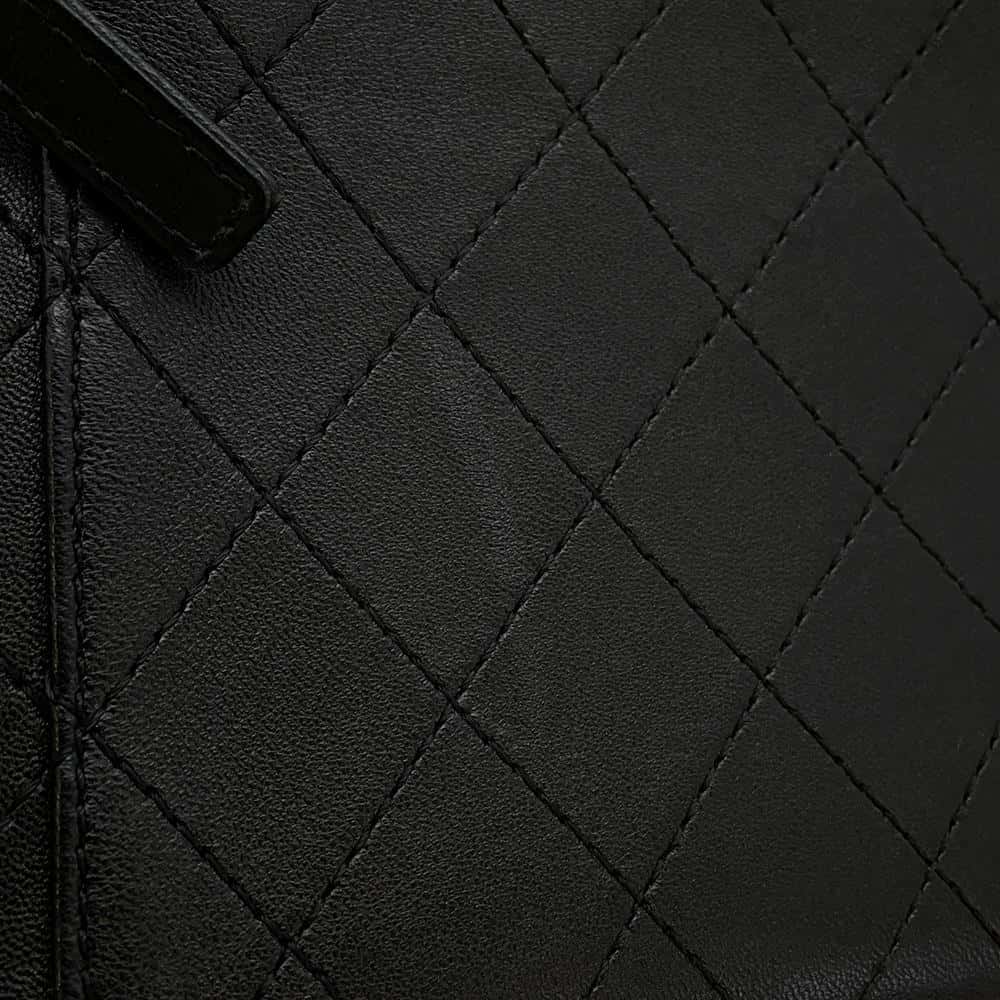 CHANEL Vanity Bag ChainShoulder Bag Black Leather