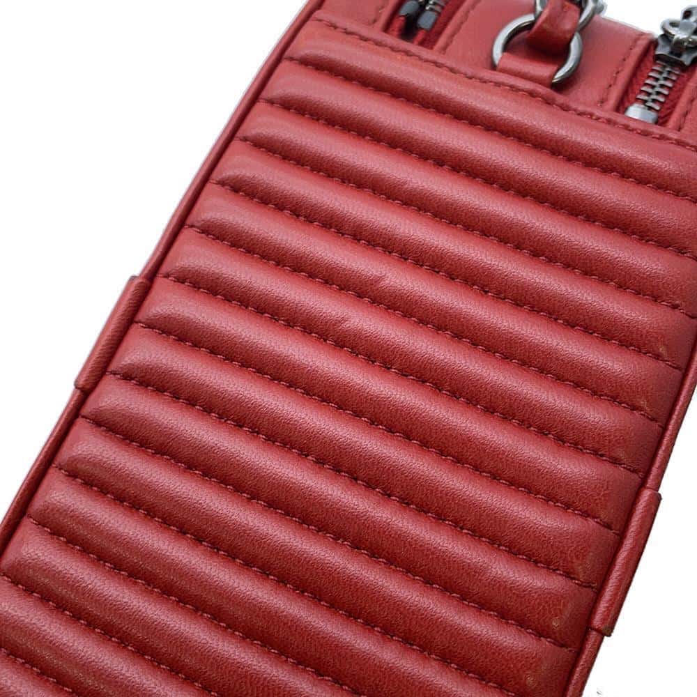 CHANEL Camera bag Red Lambskin