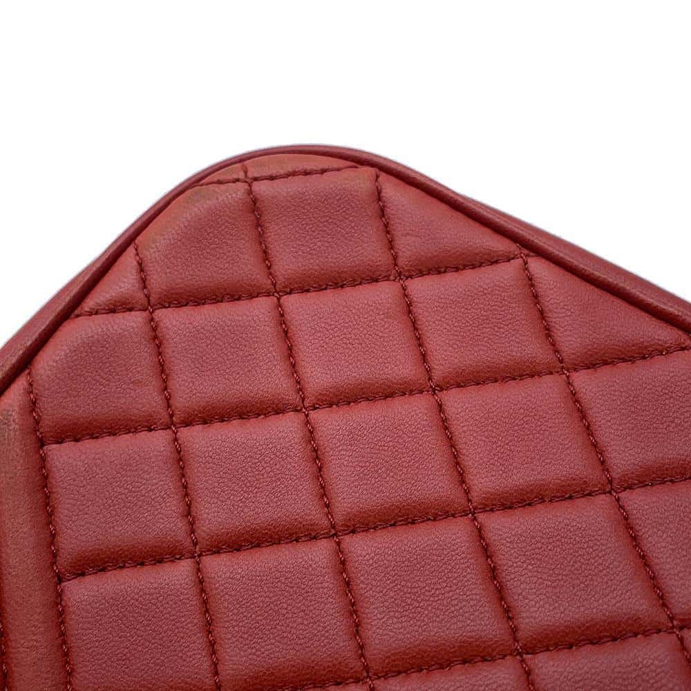 CHANEL Camera bag Red Lambskin