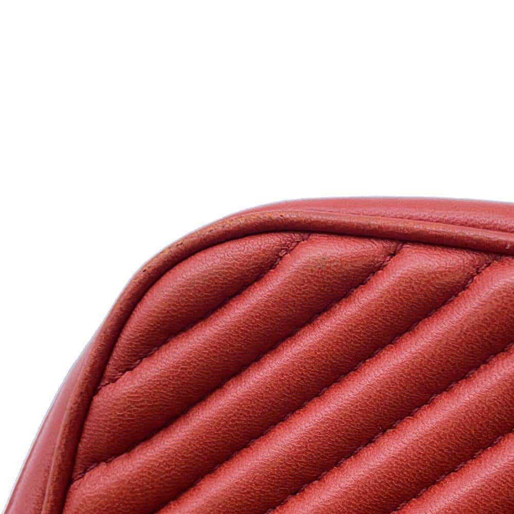 CHANEL Camera bag Red Lambskin