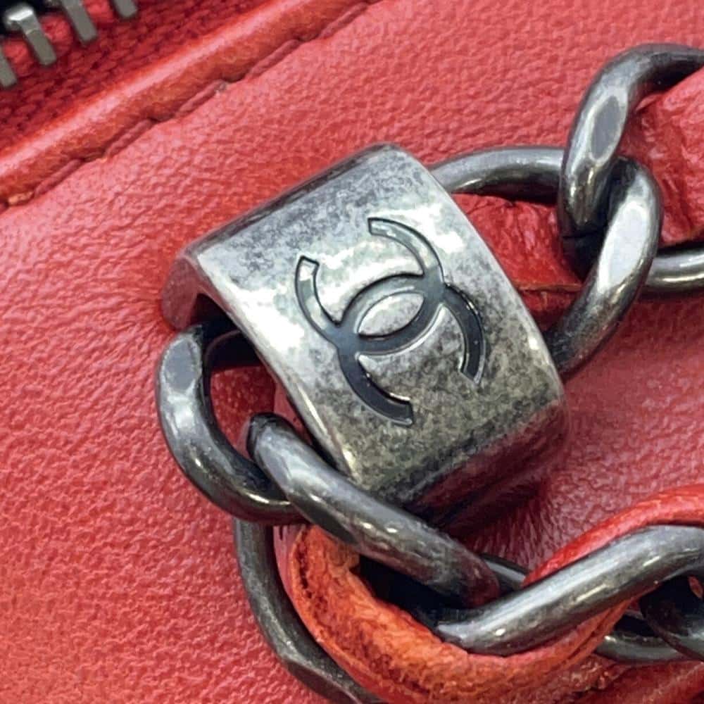 CHANEL Camera bag Red Lambskin