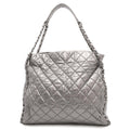 CHANEL Around Chain Shoulder Silver Leather