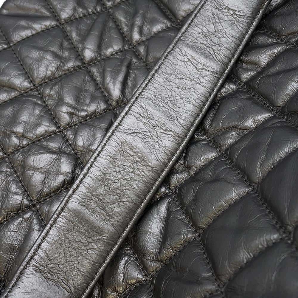 CHANEL Around Chain Shoulder Silver Leather