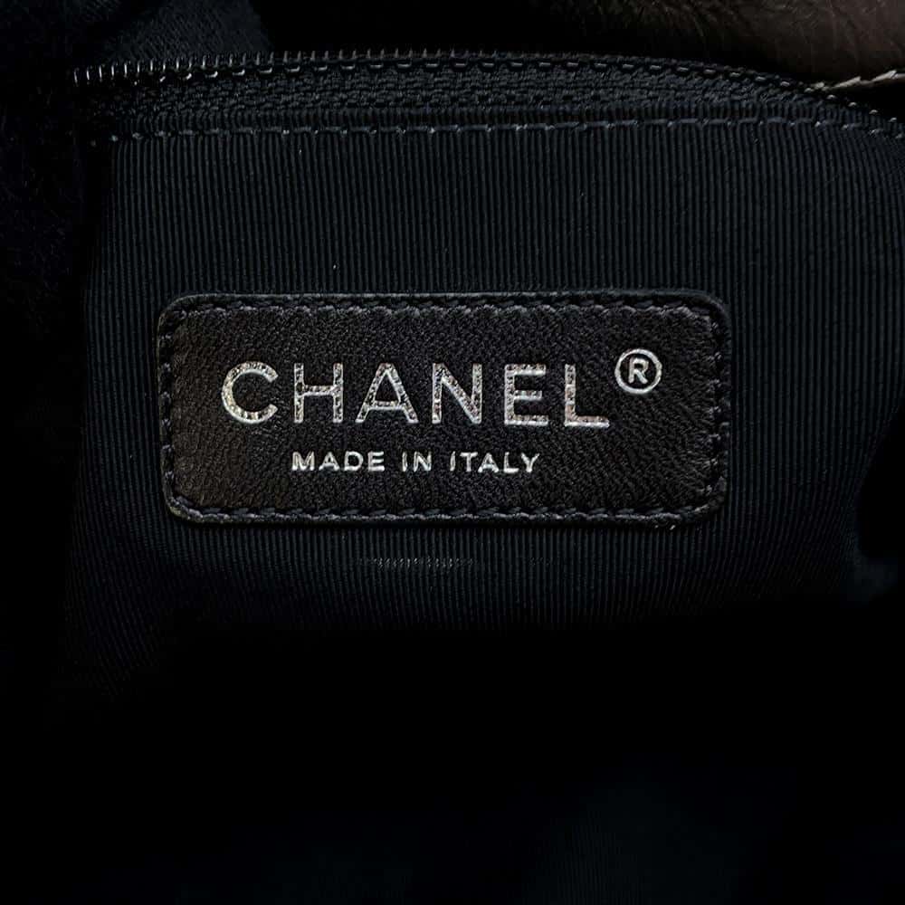 CHANEL Around Chain Shoulder Silver Leather