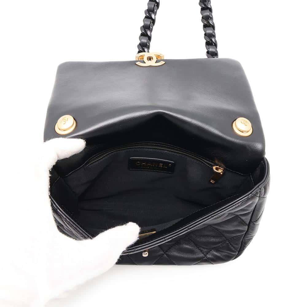 CHANEL Matelasse ChainShoulder BlackAS3206 Lambskin