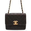 CHANEL Jumbo Matelasse Shoulder Bag Black Lambskin