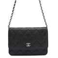 CHANEL Matelasse Chain wallet BlackAP1649 Caviar Leather