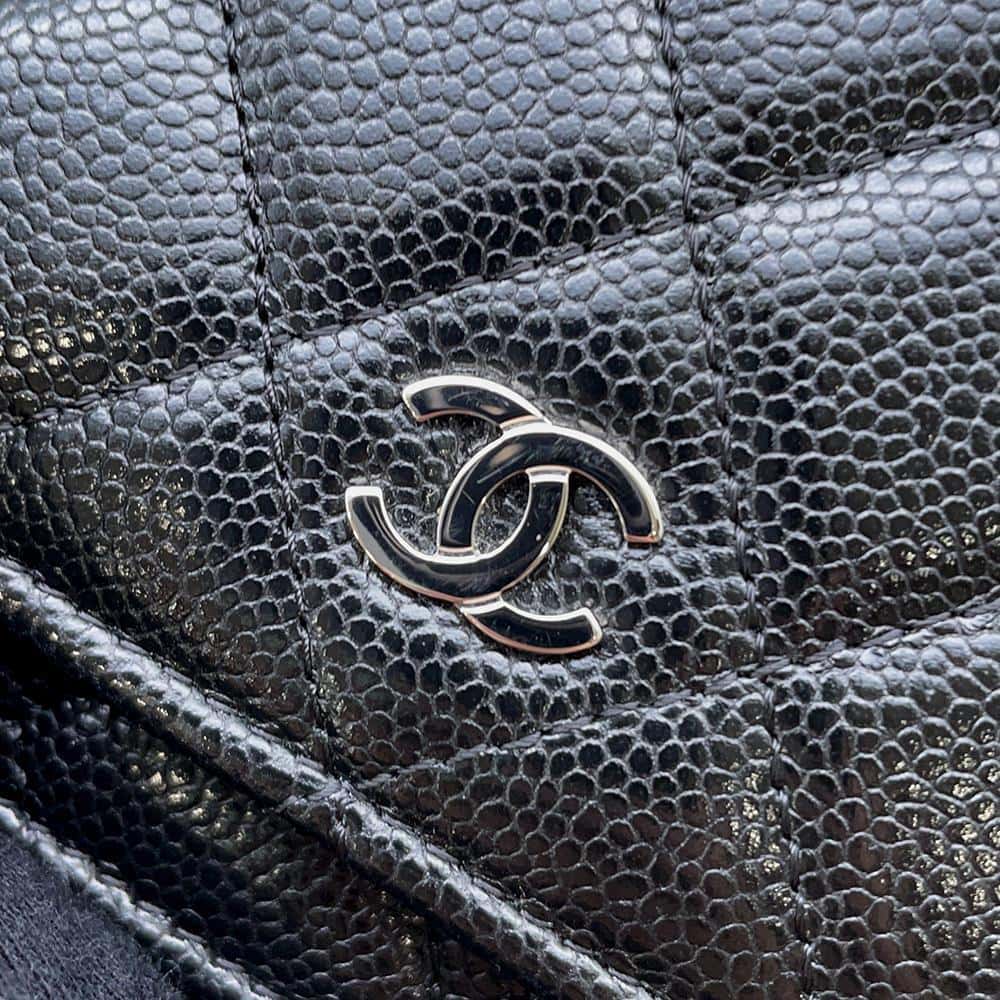 CHANEL Matelasse Chain wallet BlackAP1649 Caviar Leather