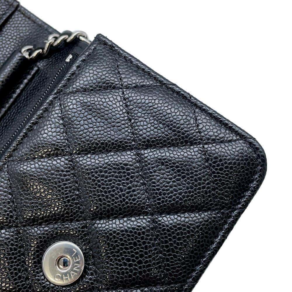 CHANEL Matelasse Chain wallet BlackAP1649 Caviar Leather