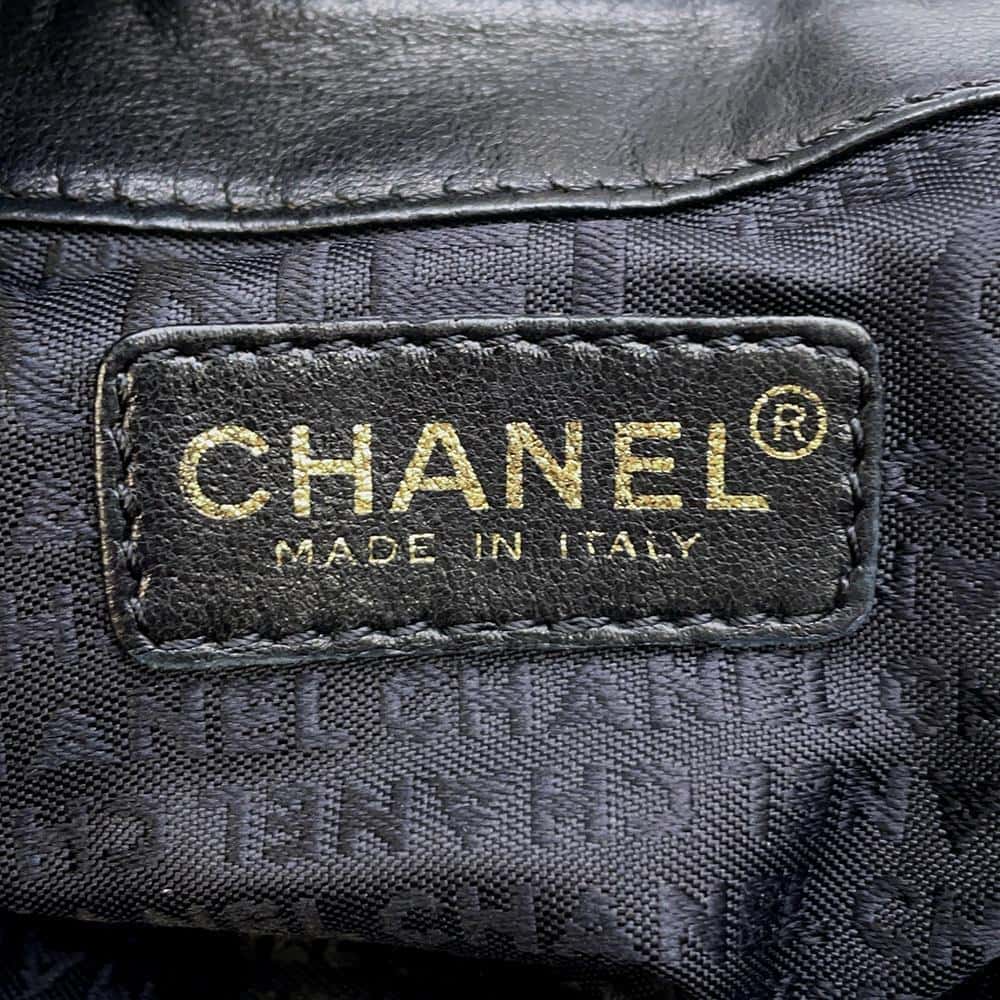 CHANEL CC Logo ChainShoulder Black Velour