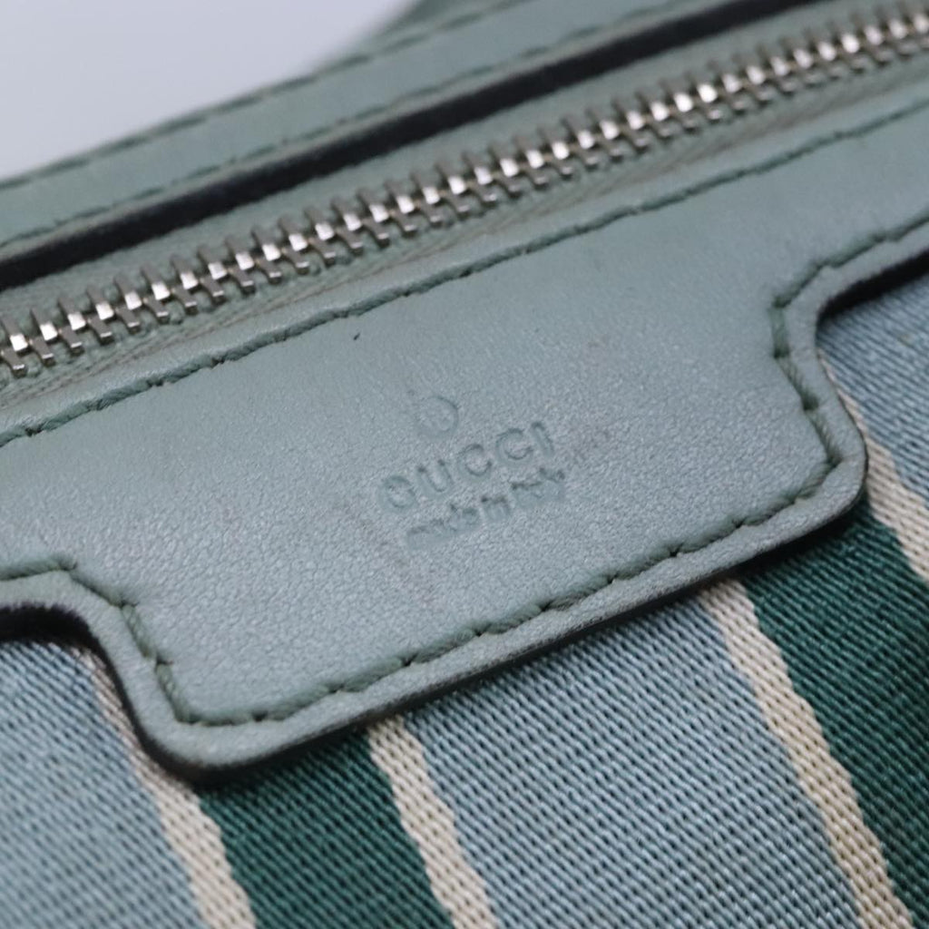 GUCCI GG Canvas Boston Bag 2way Beige Peppermint Silver 247205 100379