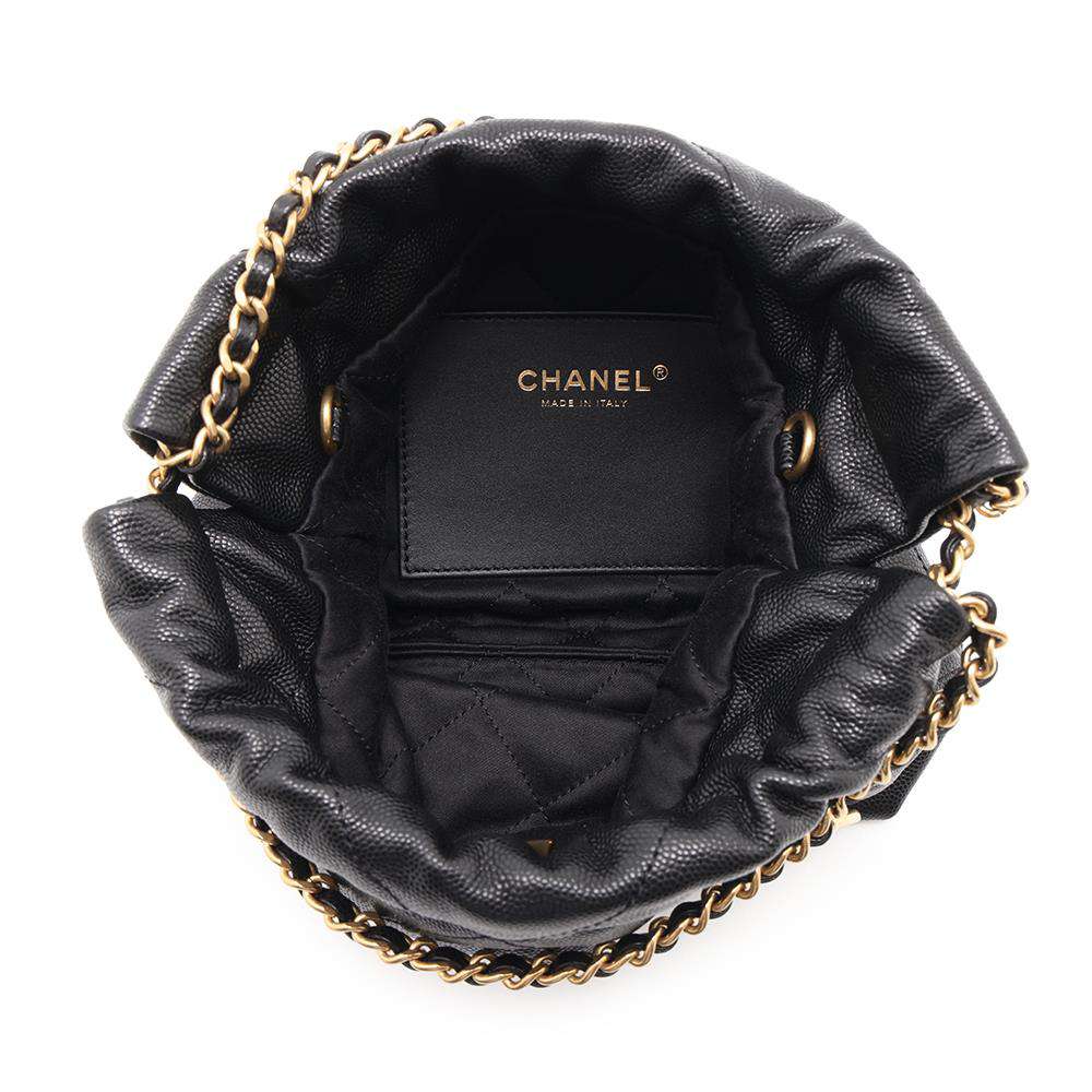CHANEL CHANEL22 Handbag BlackAS3980 Soft Caviar Leather Size Mini