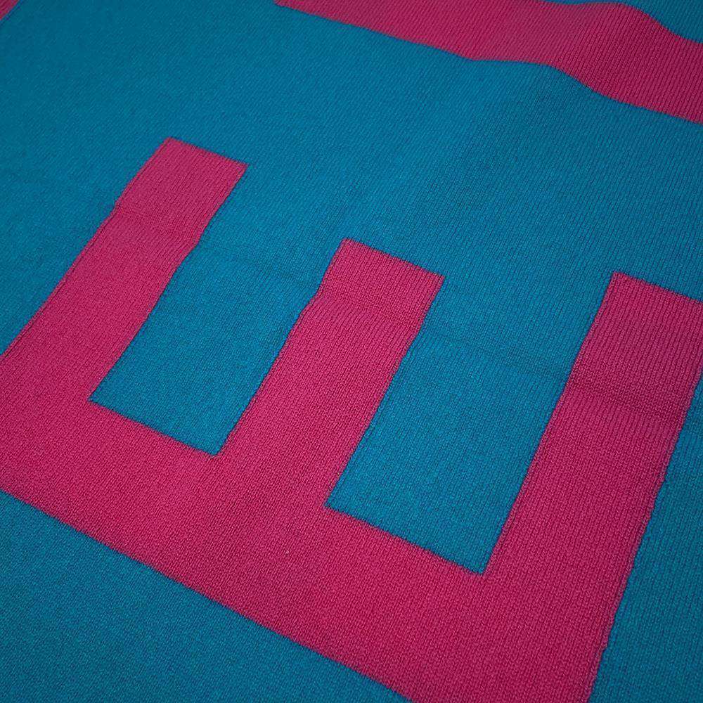 CHANEL CHANEL Logo/CC Logo Scarf Pink/Sky Blue Cashmere100%