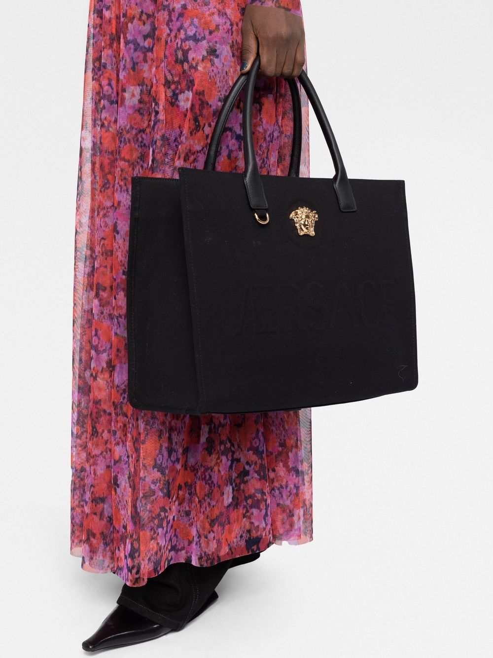 LA MEDUSA LARGE CANVAS TOTE BAG