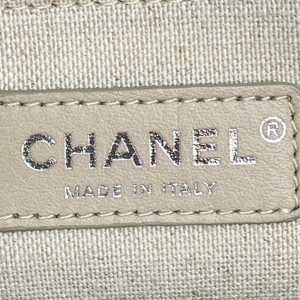 CHANEL Deauville shopping bag Blue GrayAS3257 Mix Fiber Size Small