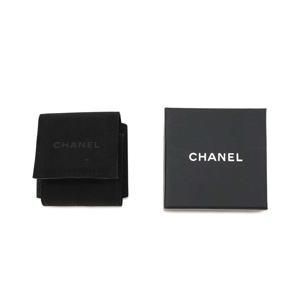 CHANEL CC Logo Rhinestone Hoop Heart GoldABA270 Metal