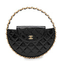 CHANEL Matelasse Hand Clutch BlackAP3585 Enamel