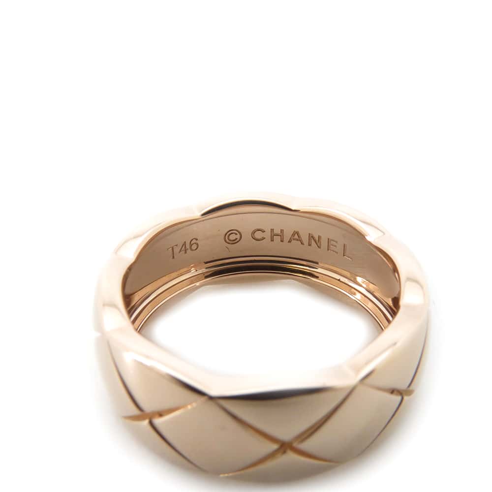 CHANEL Coco Crash Ring Size Medium/46/#6J10817 K18BeigeGold