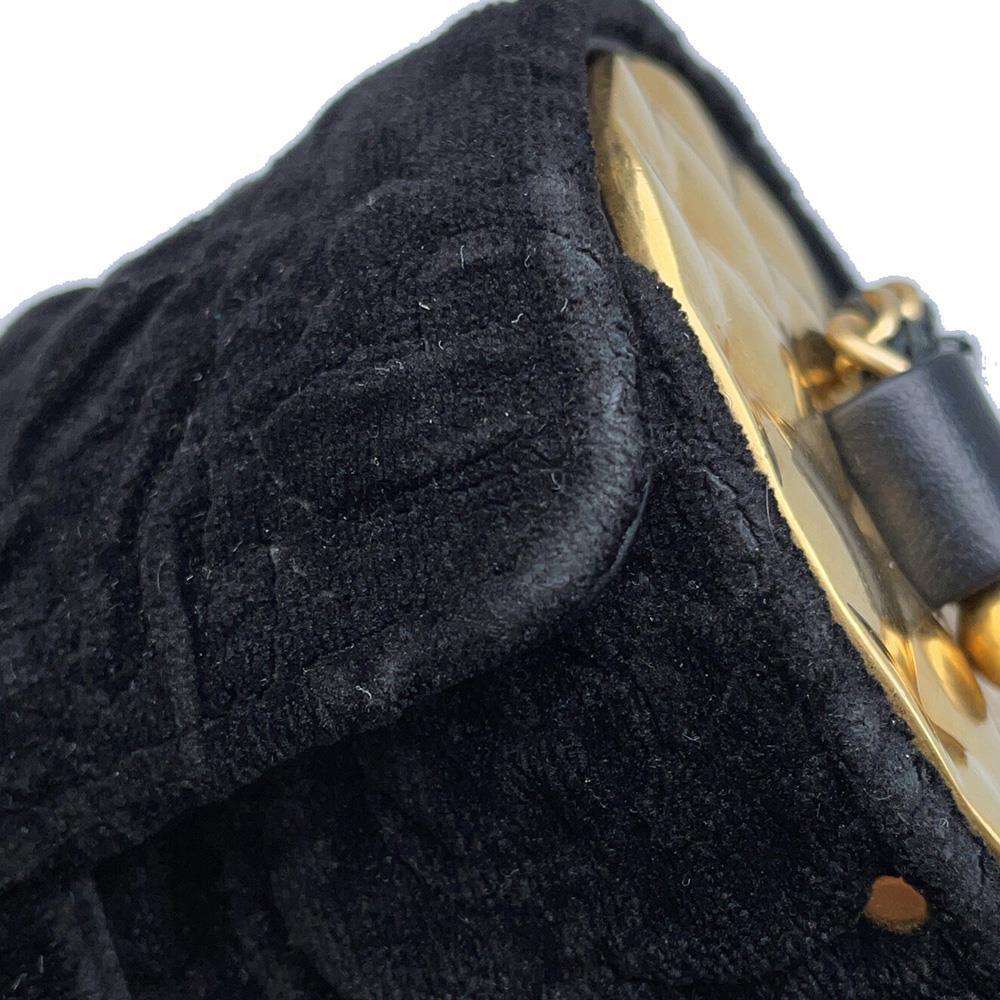 CHANEL CamelliaChainPochette BlackAP2285 Suede Metal