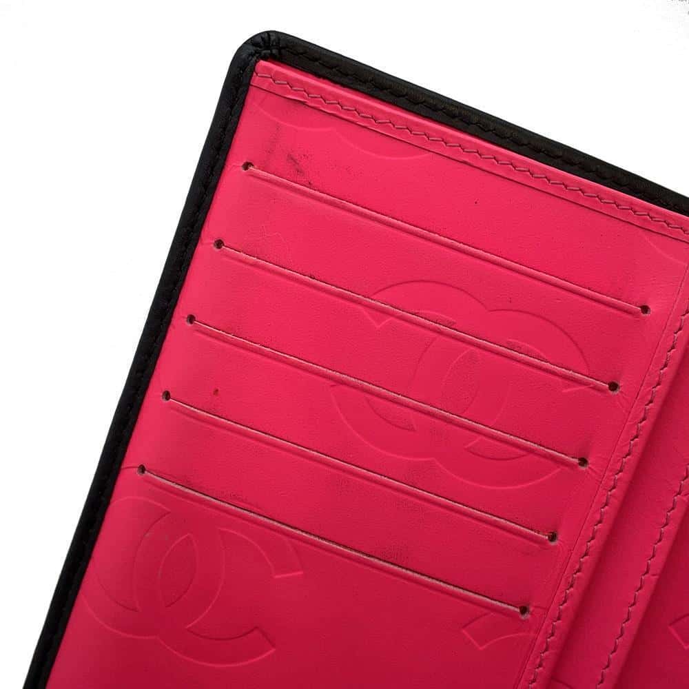 CHANEL Cambon Bifold Wallet BlackA50080 Leather/Enamel