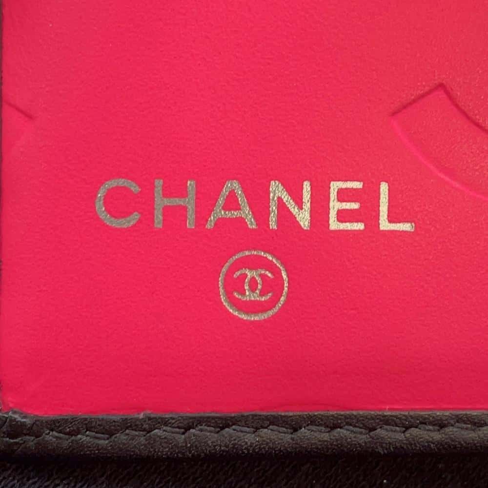 CHANEL Cambon Bifold Wallet BlackA50080 Leather/Enamel