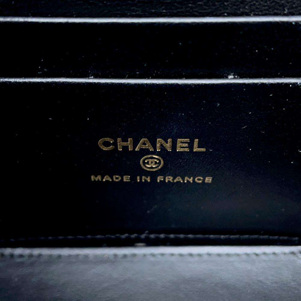 CHANEL ChainShoulder Bag Vanity Case Playing Cards BlackAP3079 Caviar Leather