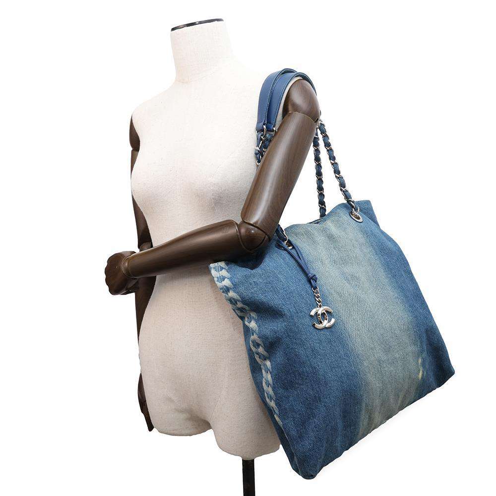 CHANEL Shopping Bag BlueAS0480 Denim