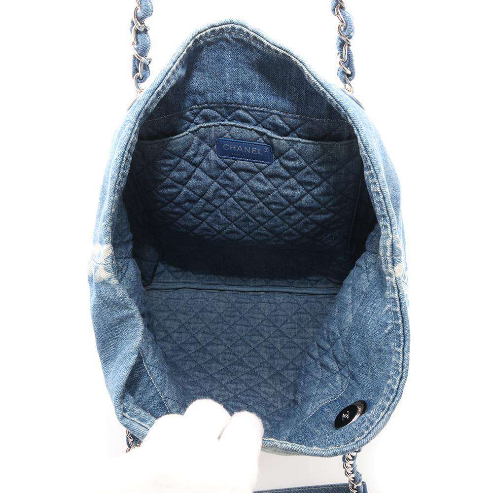 CHANEL Shopping Bag BlueAS0480 Denim