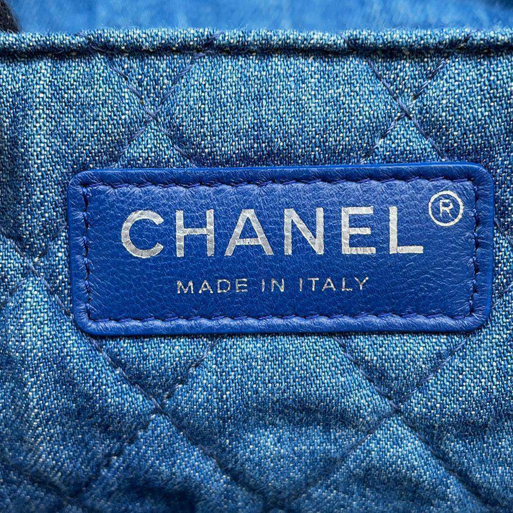 CHANEL Shopping Bag BlueAS0480 Denim
