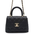 CHANEL Coco Handle ChainShoulder Bag BlackAP4244 Caviar Leather Size Mini mini