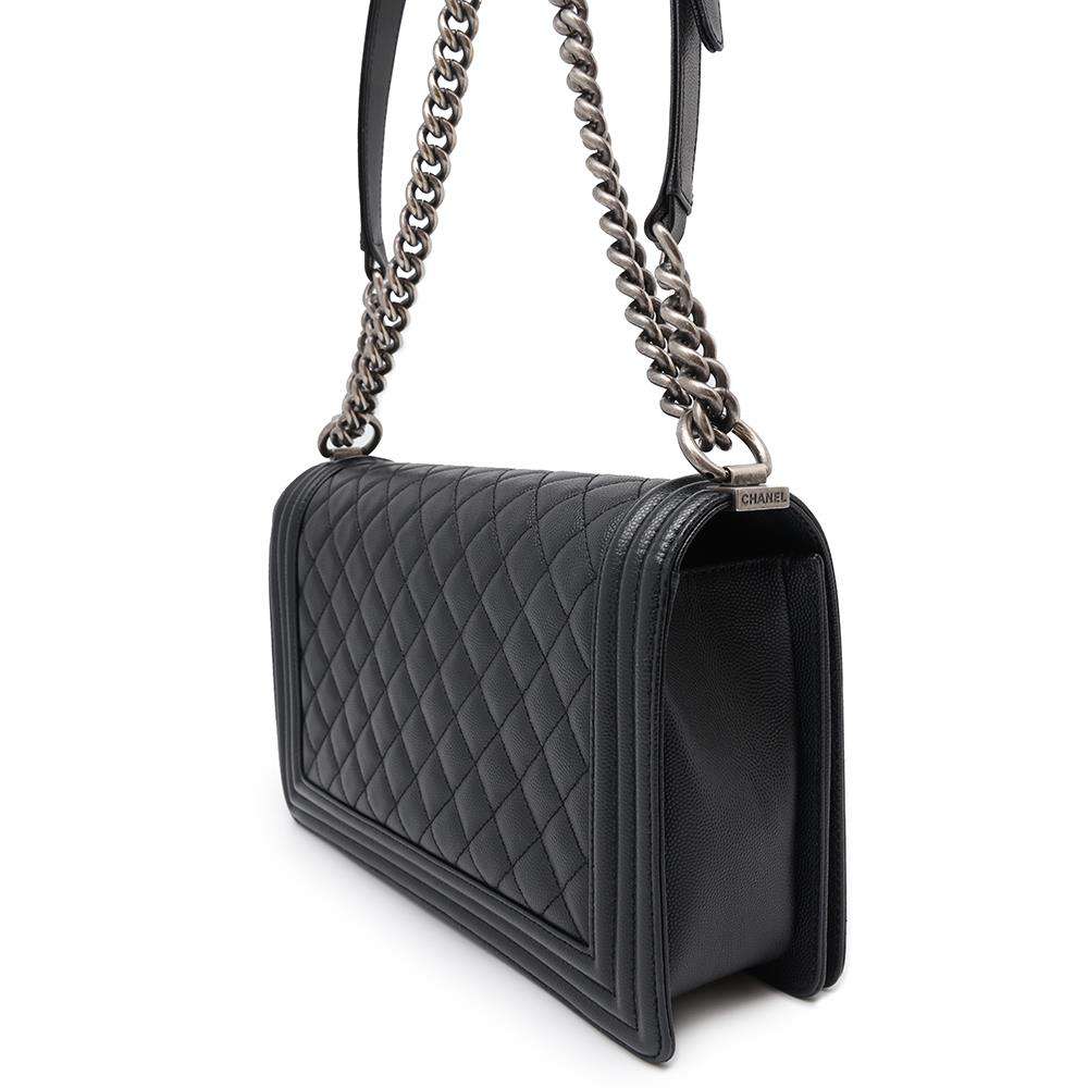 CHANEL Boy Chanel ChainShoulder BlackA92193 Caviar Leather Size 28