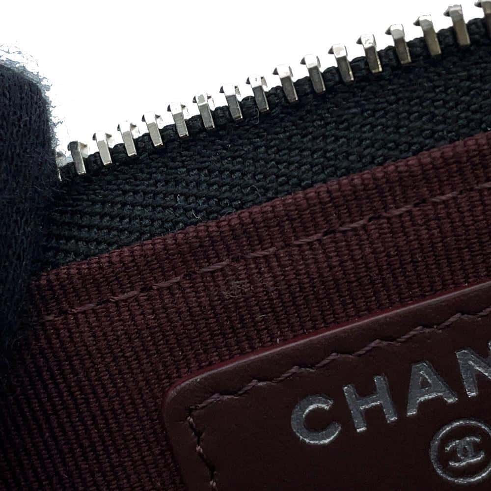 CHANEL Matelasse Classic Zip Coin Purse BlackAP0216 Caviar Leather