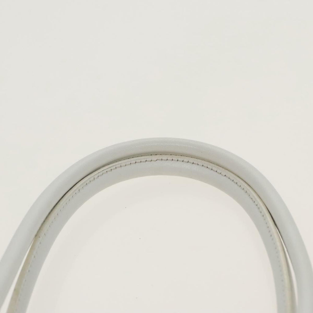 FENDI Zucchino Canvas Hand Bag Navy Silver 100682