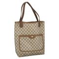 GUCCI GG Supreme Tote Bag PVC Leather Beige Gold 39 02 003 100684